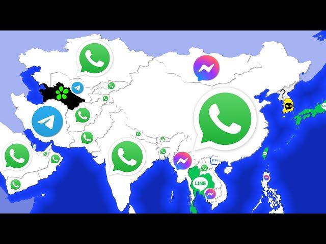 Most Popular Messaging App In Each Country