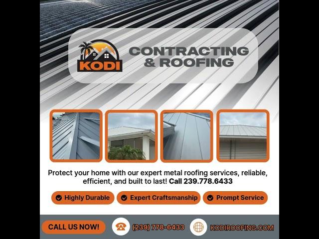 KODI Contracting & Roofing Services Metal Roofs #capecoral #fortmyers #naples