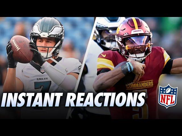 Eagles Downed By Commanders, Vikings Survive Seahawks & Josh Allen | Chris Long Reactions