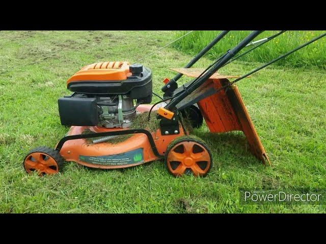 Lawn mower rear discharge modification hack