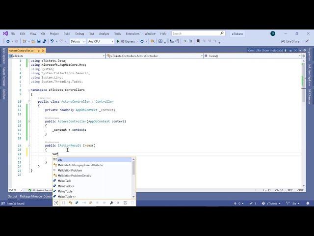 18. Adding your first controller [ActorsController] | ASP.NET MVC