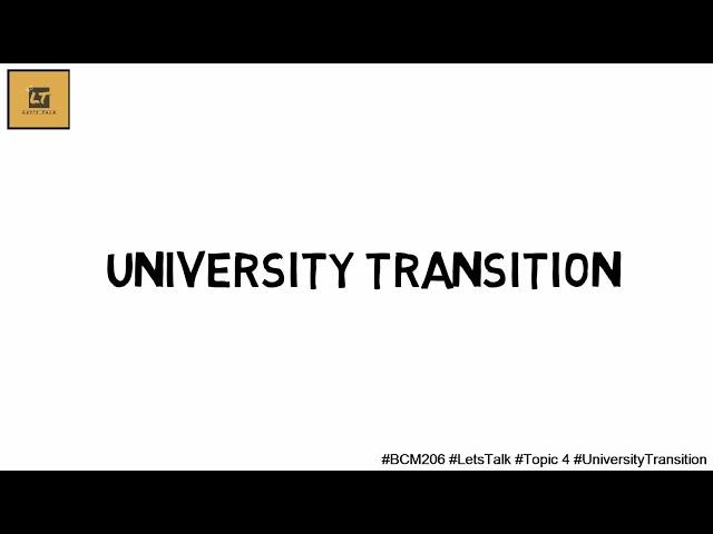 Let’s Talk: University Transition