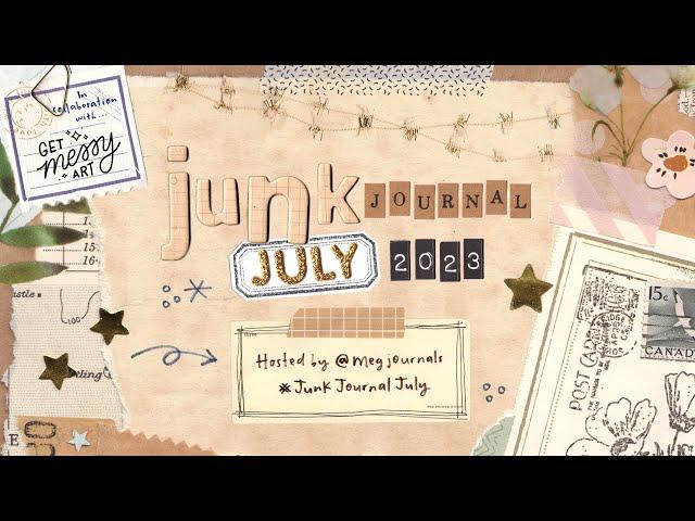 JUNK JOURNAL JULY 2023 | Free junk journal prompts, collaboration & workshop! 