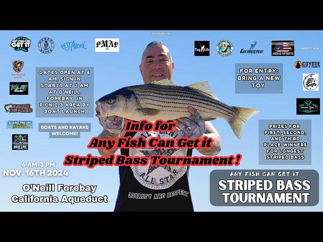 Any Fish Can Get It Striped Bass Tournament Rules 2024