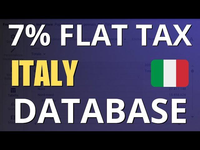 Italy 7% Flat Tax Database (Tutorial)