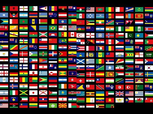 Flags of All Countries of the World with Names 3th part music by Klimpers