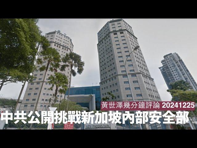 新加坡出現中共共青團支部書記招聘廣告 完全當新加坡內部安全法令無到 依家新加坡做得唔夠硬淨 最鍾意顛覆人哋政權果個係襆 黃世澤直播評論 20241225