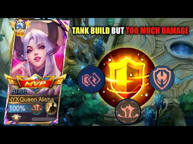 GOODBYE DAMAGE ALICE!!!WELCOME NEW HARDROCK TANK ALICE!? ENEMY SHOCKED (MUST TRY)-MLBB