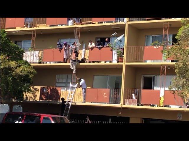 Fire at apartment complex in North Miami has people jumping to safety