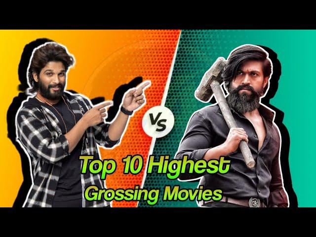 Icon Star Allu Arjun Vs Rocking Star Yash || Top 10 Highest Grossing movie Comparison Video