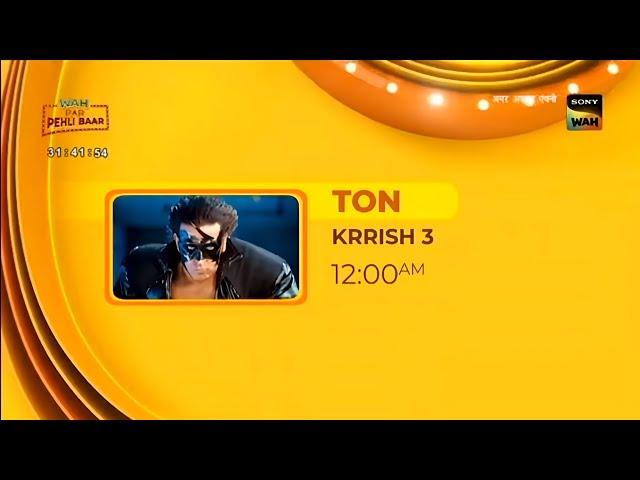 Sony Wah Krrish 3 | tonight 12 am  | SJ TV PROMO