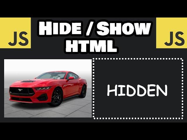 How to HIDE and SHOW HTML using JavaScript 