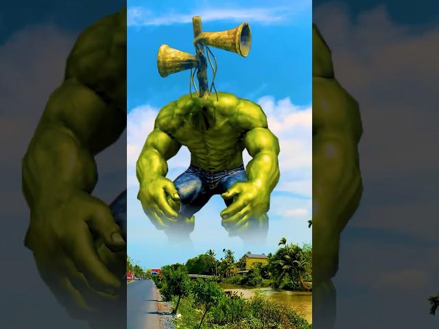 Transform into hulk and siren head hulk to destroy house head to avenge spider man#shorts