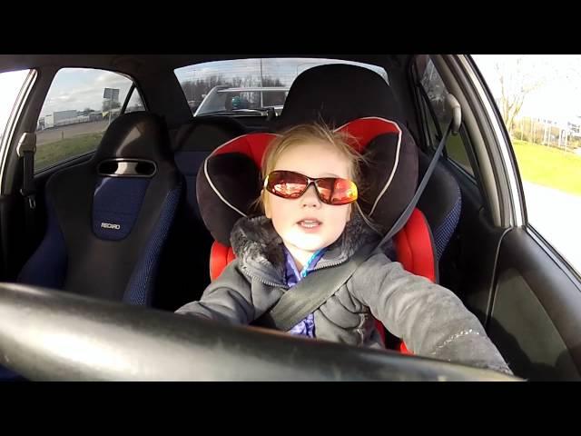 3 year old driving a Mitsubishi Lancer Evo 6 with 320hp MUST SEE!