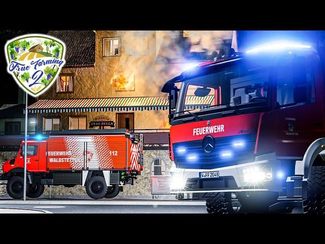 True Farming 2 #98 - Feuerwehr GROßEINSATZ: Löscharbeiten an der Pizzeria - Farming Simulator 22