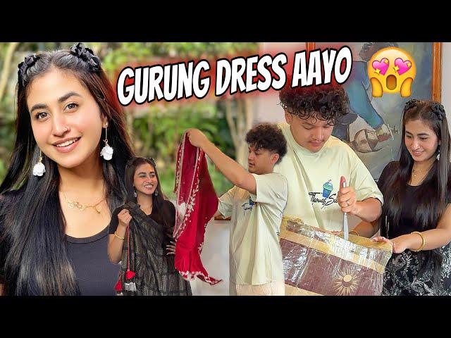 Aba gurung dress ma TikTok bananu parcha  || pending unboxing of my gifts #alizehjamali