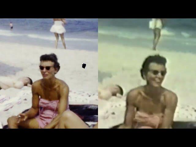 Got Memories vs Online Box Company 8mm Film transfer. Got Memories left, competitor right.