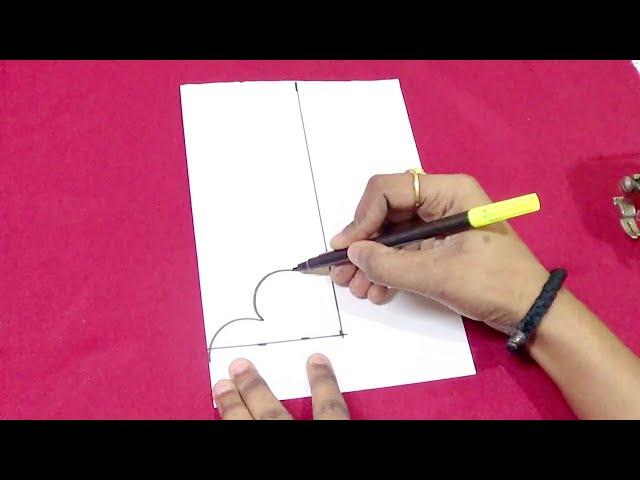 Easy way to cut Deep step neckline/Neck design paper cutting for dresses and blouses/KcCreation