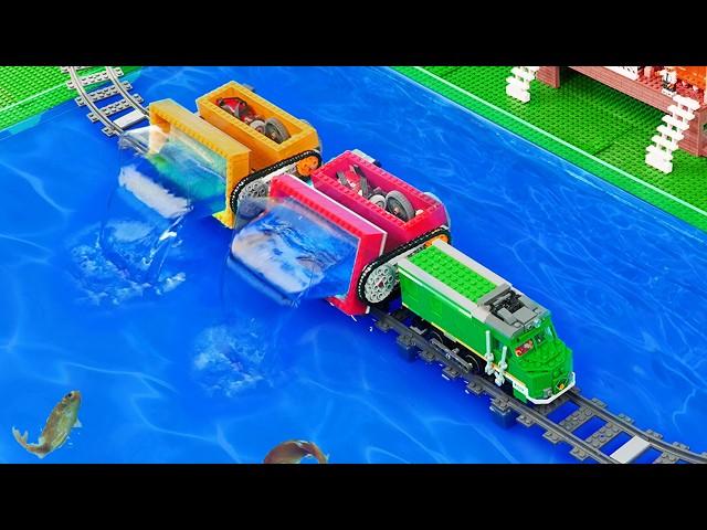 Building LEGO Technic Train for Aquarium Park