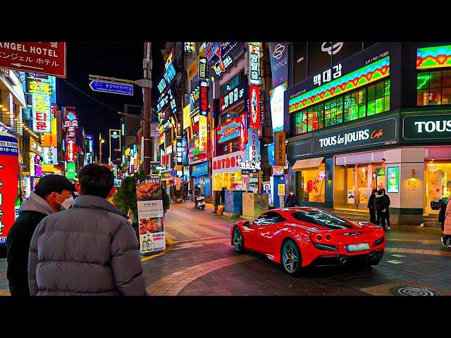 [4K HDR] Busan Night Life Cyberpunk Seomyeon Street Walking Tour Korea