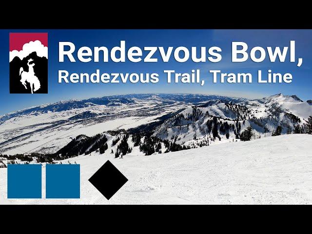 Jackson Hole - Rendezvous Bowl to Rendezvous Trail to South Pass Traverse to Tram Line