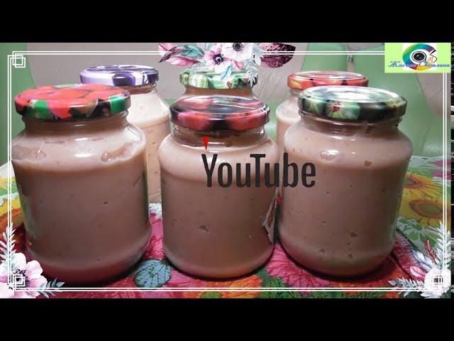Яблочное пюре "Неженка" со сгущенным молоком Пошаговый рецепт