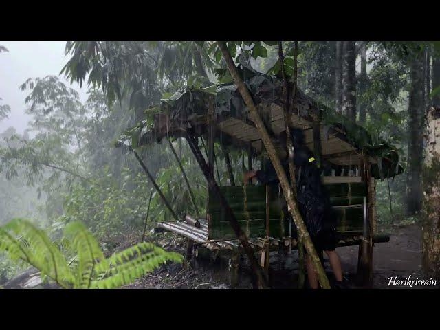 Wild THUNDERSTORM‼️ Wild Camping in Heavy Rain and Thunderstorm by The River‼️