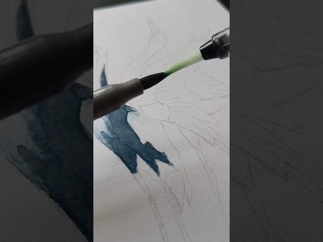 Bird drawing using Ohuhu Markers 🫣