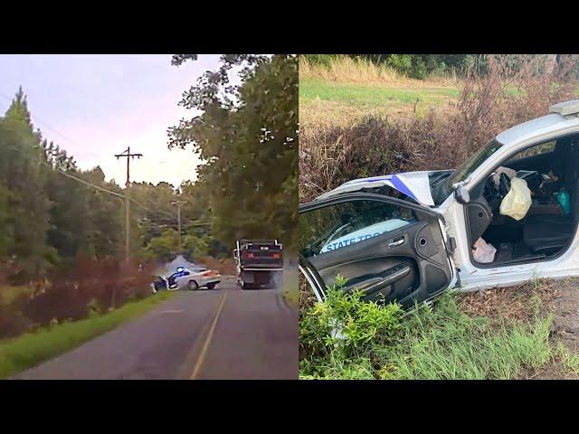 Crazy STOLEN TRUCK chase. Police use GUNS. High Speed Pursuits.