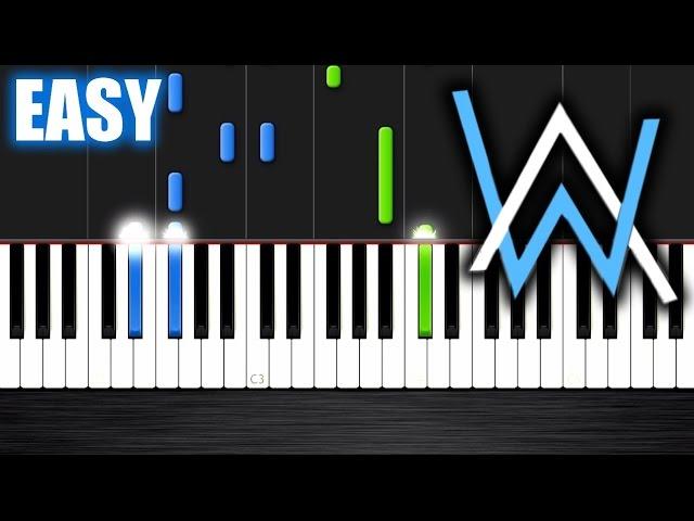 Alan Walker - Faded - EASY Piano Tutorial by PlutaX