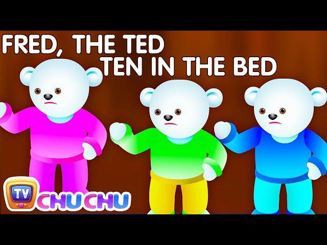 Ten In The Bed Nursery Rhyme With Lyrics - Cartoon Animation Rhymes & Songs for Children