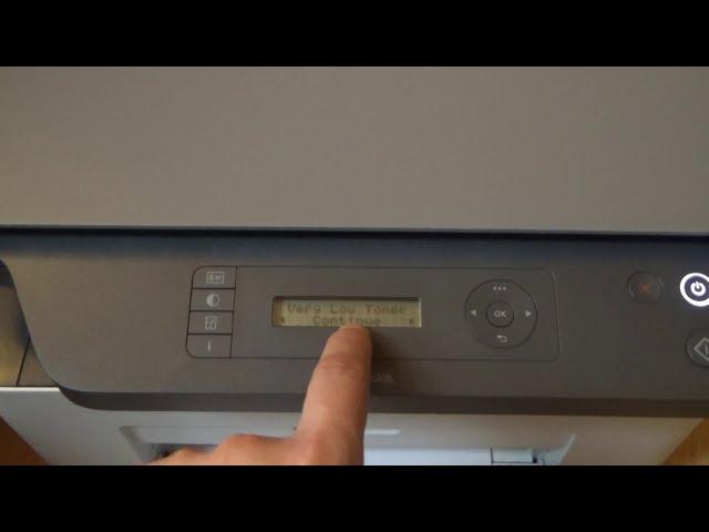 How to reset HP Laser MFP 135a 135w 135r 137fnw - Toner very Low