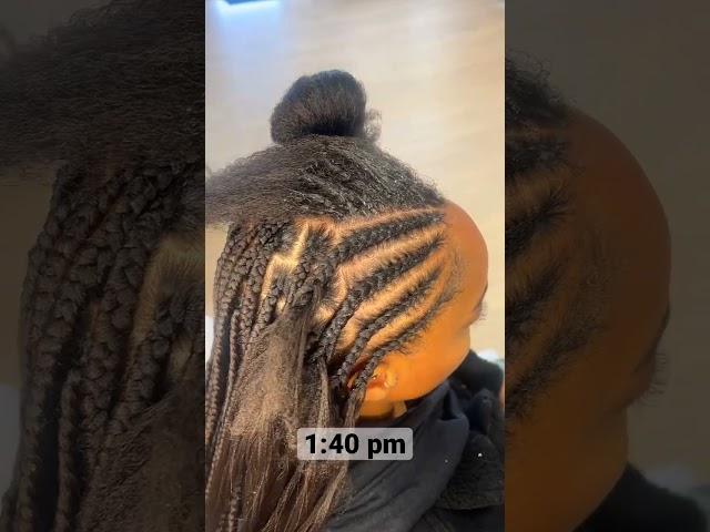 Tribal Braids fast #hairstyle #hairtutorial #tribalbraids #hairstylist #fulanibraids #knotless