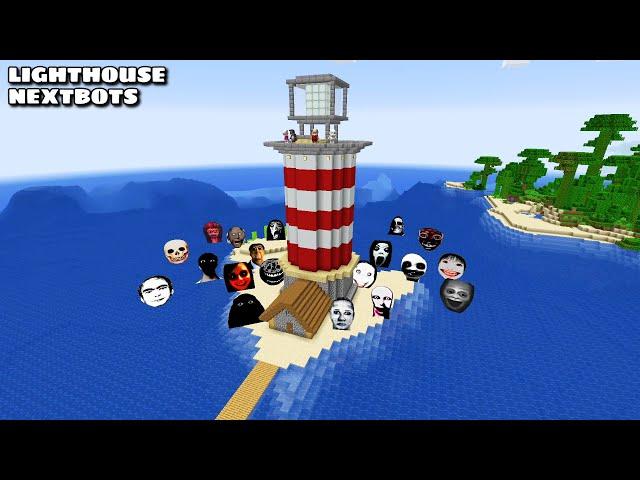 SURVIVAL LIGHTHOUSE WITH 100 NEXTBOTS in Minecraft - Gameplay - Coffin Meme