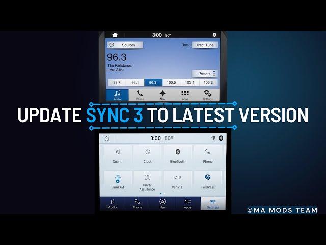 Update SYNC 3 Navigation MAPS and Software Version