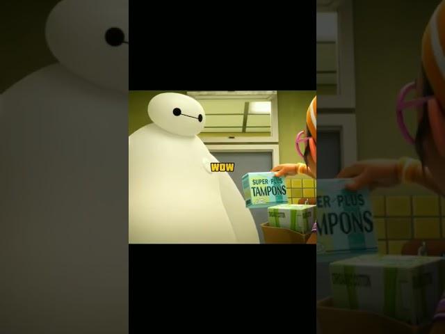 Baymax helps a girl choose a hygiene product  #shorts #film