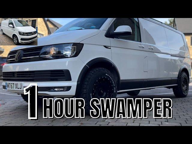 Transporter 4motion SWAMPER van build.1 HOUR TRANSFORMATION.