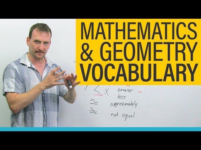 MATH & GEOMETRY Vocabulary and Terminology in English