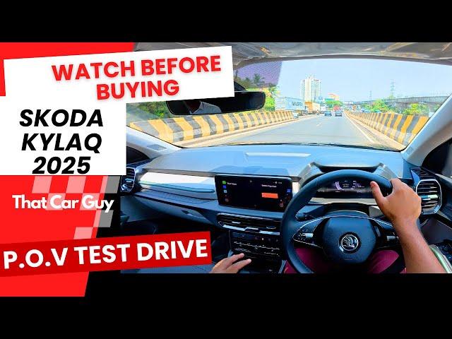 SKODA KYLAQ 2025 POV TEST DRIVE REVIEW ( Top Model , Base Model & Price )