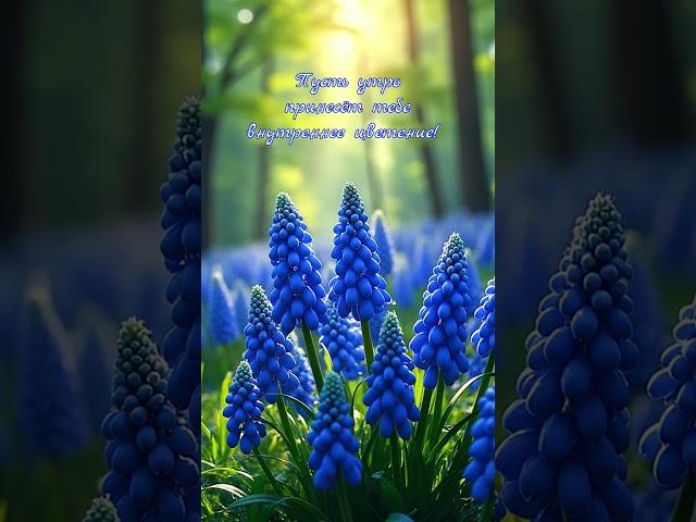 Good spring morning! Good blooming May day with muscari! #shorts
