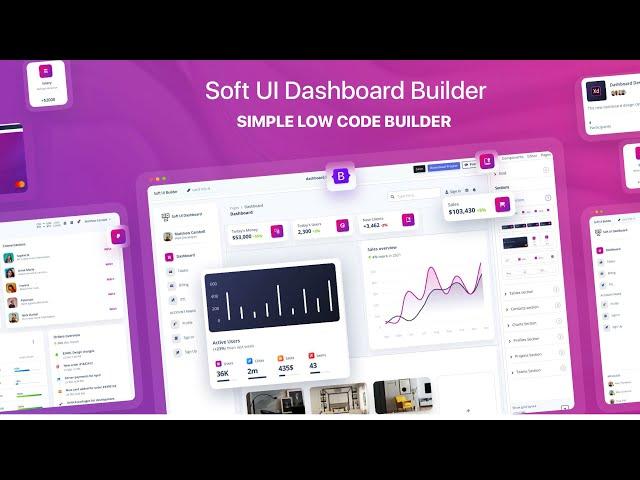 Create Dashboard Pages in Minutes - Soft UI Dashboard Builder | Low Code Dashboard Builder