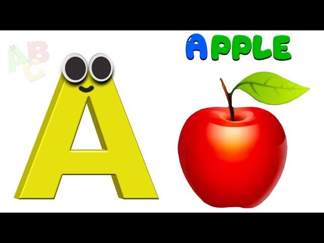 ABC Phonics Song , Toddlers learning video, A is For Apple, ABC Song, Nursery Rhymes, Apple,Candy