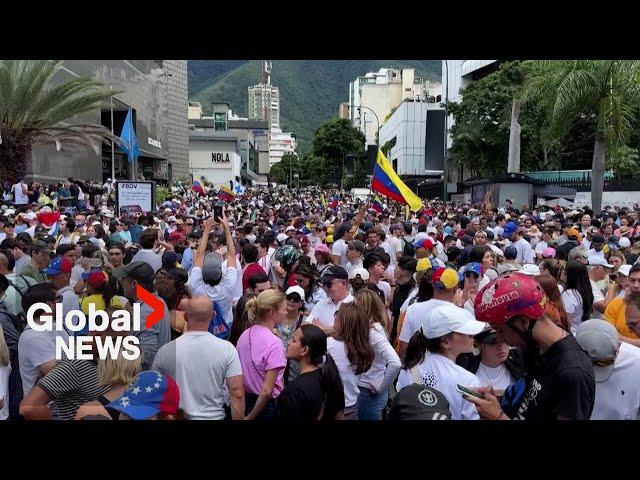 Venezuela election: Thousands of protesters march in Caracas following disputed results