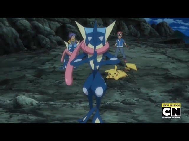 Ash's Frogadier Evolves into Ash-Greninja