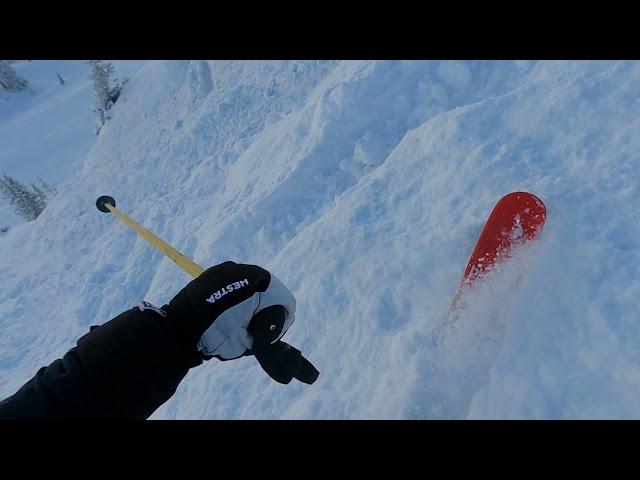 Colton's first DEEP POWDER drop into Upper Cirque (double black) – Snowbird!