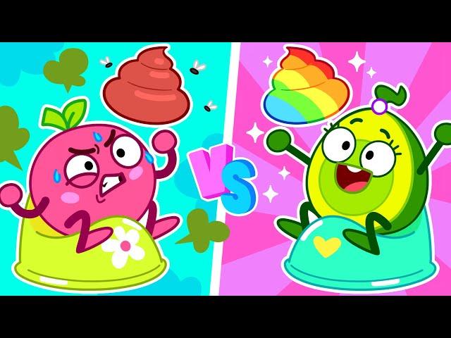 Hot VS Cold  Potty Training Song | Kids Stories with baby Avocado