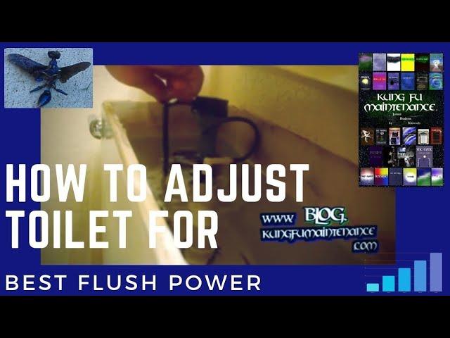 How To Adjust Toilet For Best Flush Power And Fill Valve Water Level Height 2025 Remix Repair Video