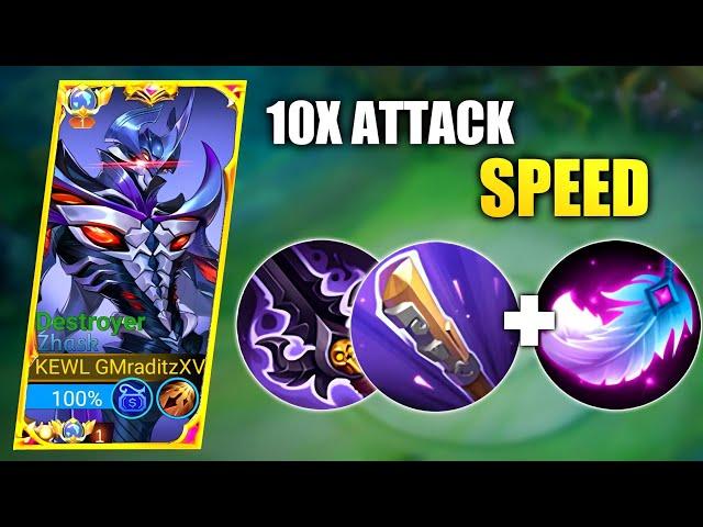 ZHASK DAMAGE HACK BUILDATTACK SPEED BUILD(ATK SPEED HACK) ZHASK BEST BUILD 2023 | MOBILE LEGEND