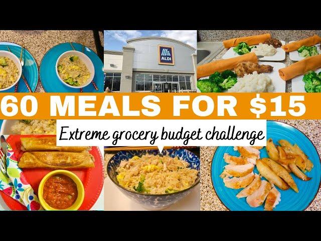 60 MEALS FOR $15 | EXTREME GROCERY BUDGET CHALLENGE