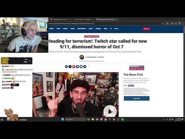 xQc Reacts to Hasan Piker on Fox News for "Cheerleading for Terrorism" on Twitch